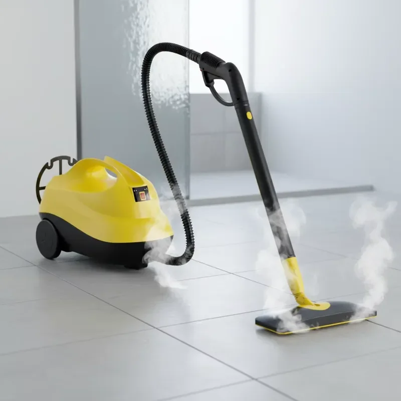 1300W Handheld Steam Cleaner 2 Bar High Pressure 1100ml Tank Portable Vapor Mop for Car Interior Furniture Cleaning 25 Min