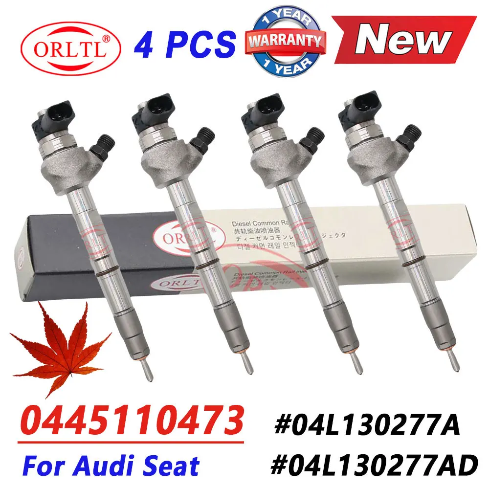 

4 PCS 0445110473 Diesel Injector 0 445 110 473 Fuel Injection 0445 110 473 OE 0 986 435 259 for Audi Seat 04L130277A 04L130277AD