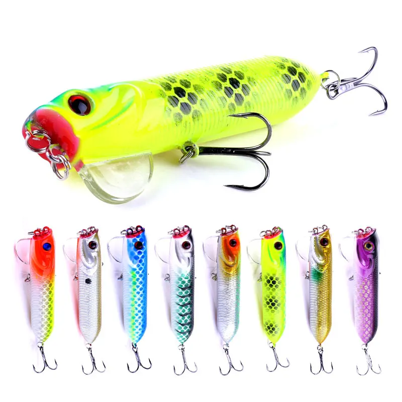 Hengjia 1pc Popper Floating Bait Heavy Fishing Lure 9cm 16.5g Fishing Wobblers Crank Bait  Pesca Tackle Pesca Hard Swimbaits