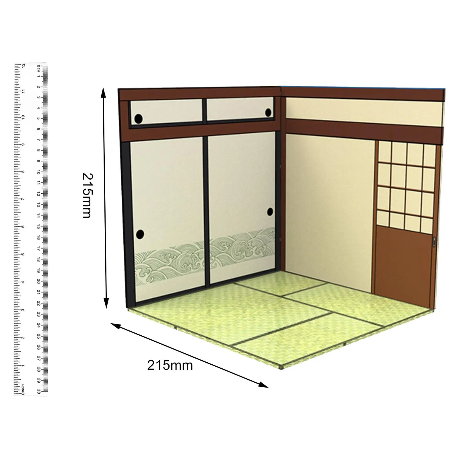 1/12 Display Cabinet Scene Model Accessories Backdrop Organizer Display Collection for Action Figures Dolls Interior