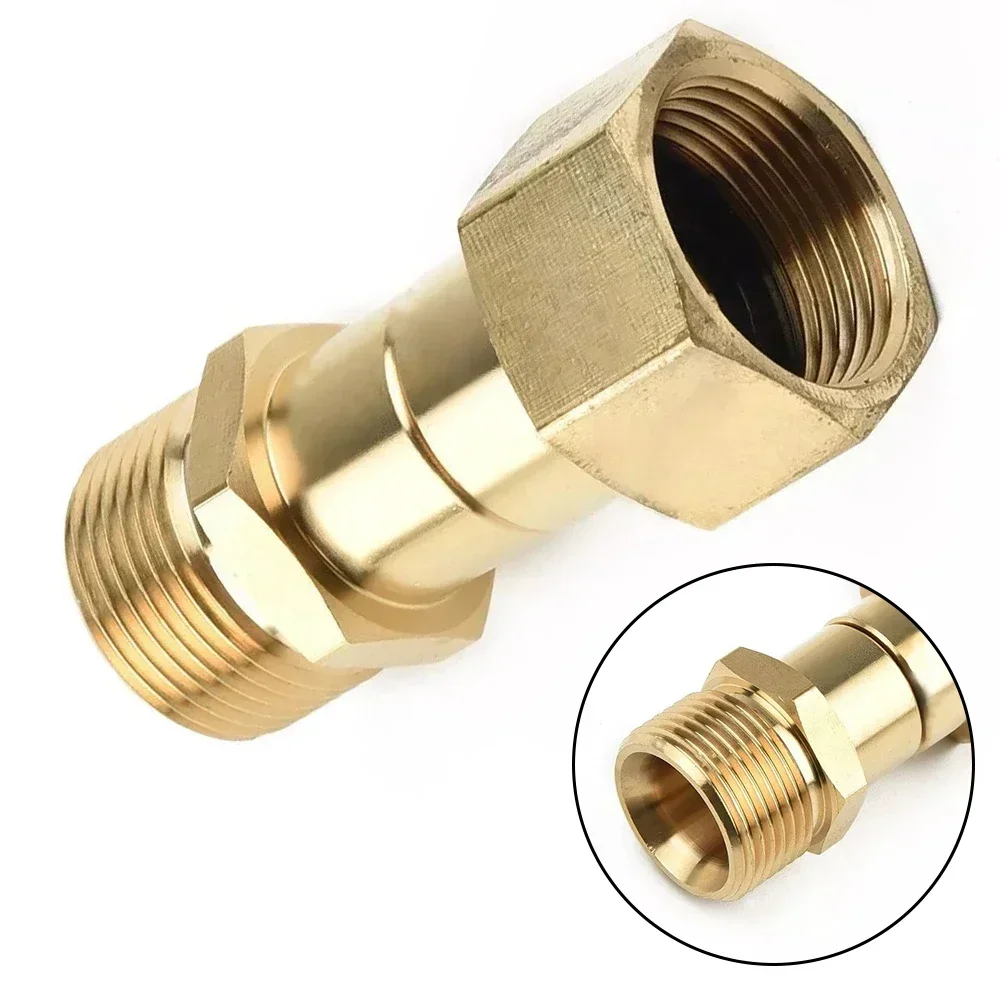 

1Pcs 360 Degree Rotation Hose Sprayer Connector Copper Swivel Fitting Pressure Washers M22 14mm Swivel Joint Accessories