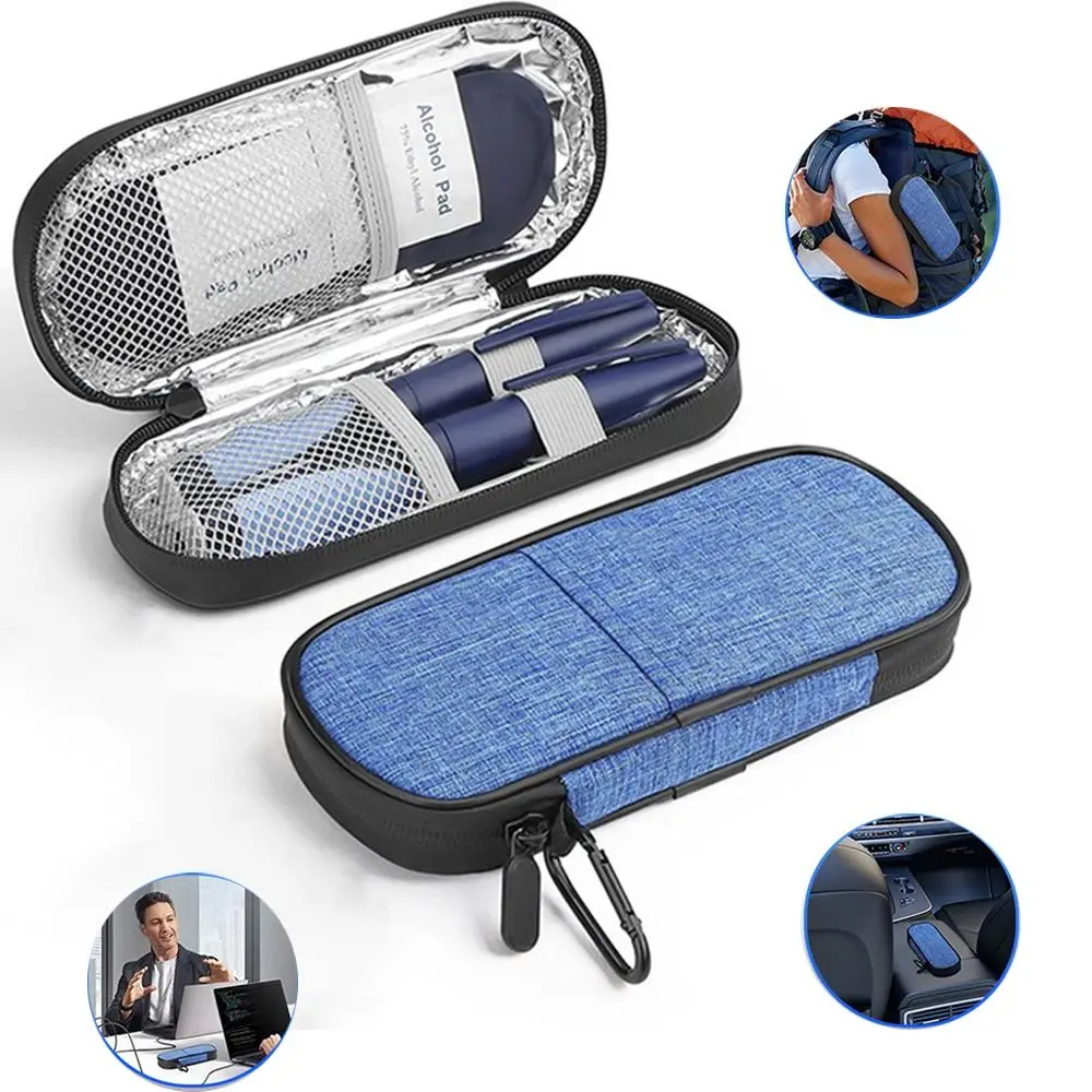 Portable Insulin Cooling Bag Glaciated Cold Storage Bag Medicine Travel Pocket Cooler Pen Bag Pack Drug Freezer for Diabetes