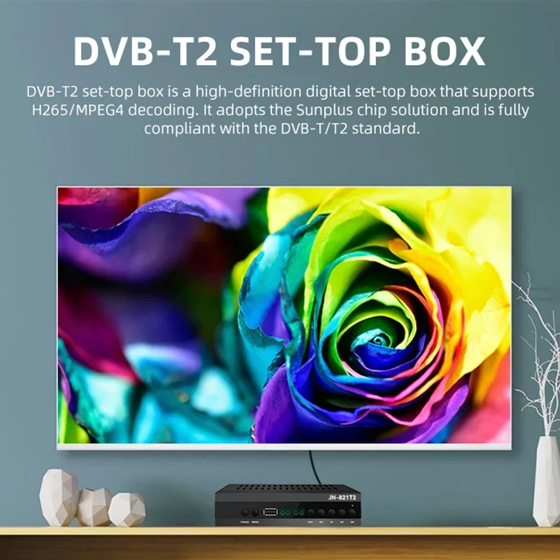 Ricevitore TV TDT HD spagna, H.265, Decoder nuovo 2024, DVB-T2, sintonizzatore, ricevitore, Decoder DVB-T2