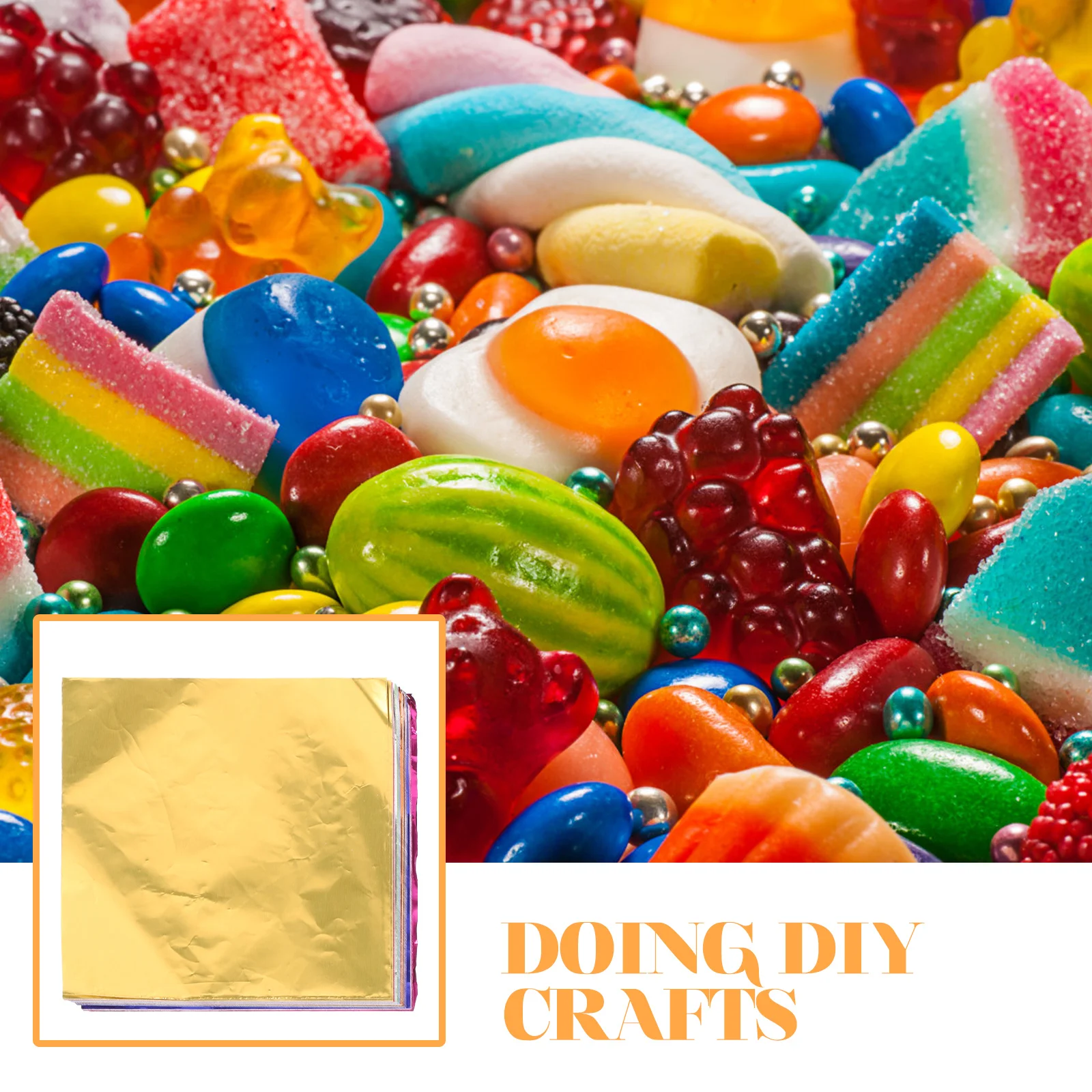

200 Pcs Colorful Tin Foil Packaging Candy Wrappers Aluminium Paper for Chocolate DIY Crafts Home Party Kitchen Use