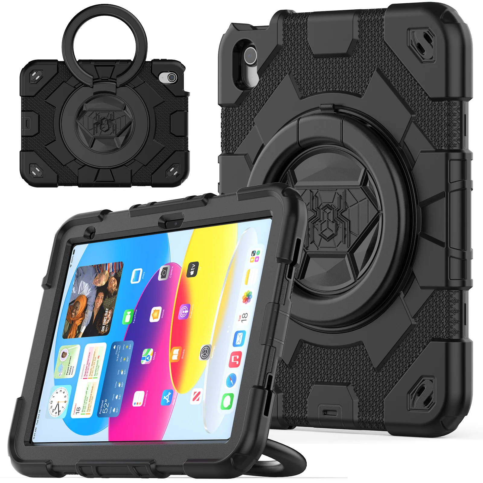 Imagem -03 - Luxo para Ipad 10.9 Polegada 2023 A2696 pc Mais Silicone Capa Inteligente com Alça de Ombro Titular para Ipad 10th Geração Case à Prova de Choque