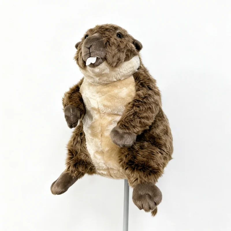 Tianwell Golf Driver headcover Brown gray Squirrel design Animal Golf Club Headcover view 2