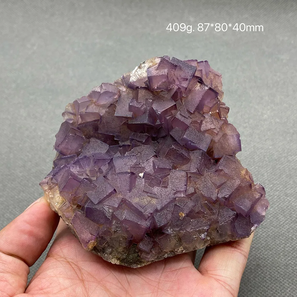 

100% natural China Fujian purple fluorite raw stone mineral specimen healing crystal.