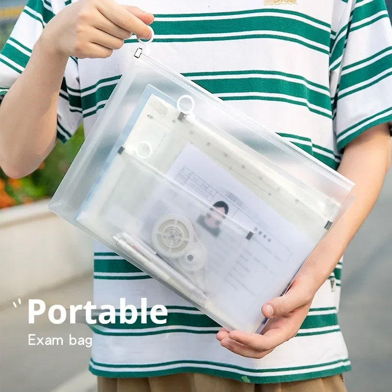 Zipper Folders School Stationery Zipper Pouch Desk Storage Binder Pockets Document Bag Office File Holder School Folder