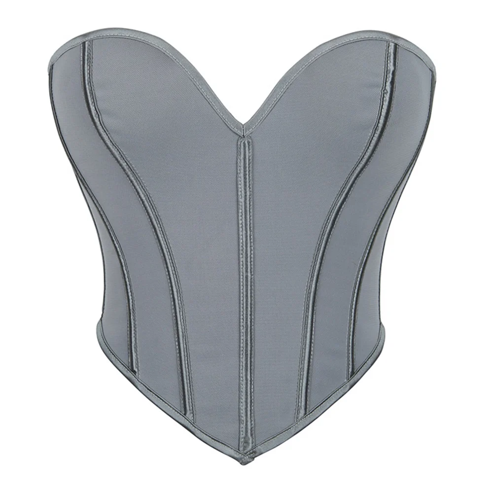 Women Overbust Corset Crop Tops Gothic Pink Bustiers Vintage Lace Up Body Shaper Korset Bustier Lingerie Sexy White Corselet