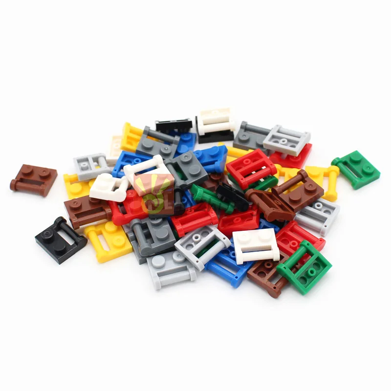 

50pcs MOC 48336 Accessories Plate Modified 1x2 with Bar Handle on Side Brick Building Blocks Assemble Part Accessory Model Sets