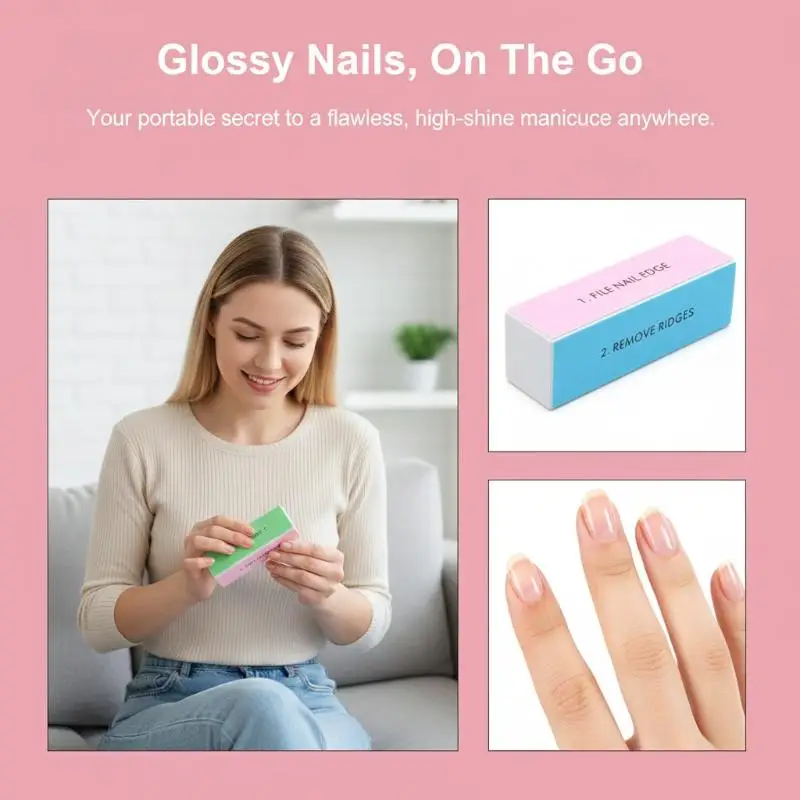 

5 Pcs/Lot Nail Buffer Block 4 Way Colorful Buffing Block Shine Polisher Nail Buffing File Manicure Sanding Nail Art Tools