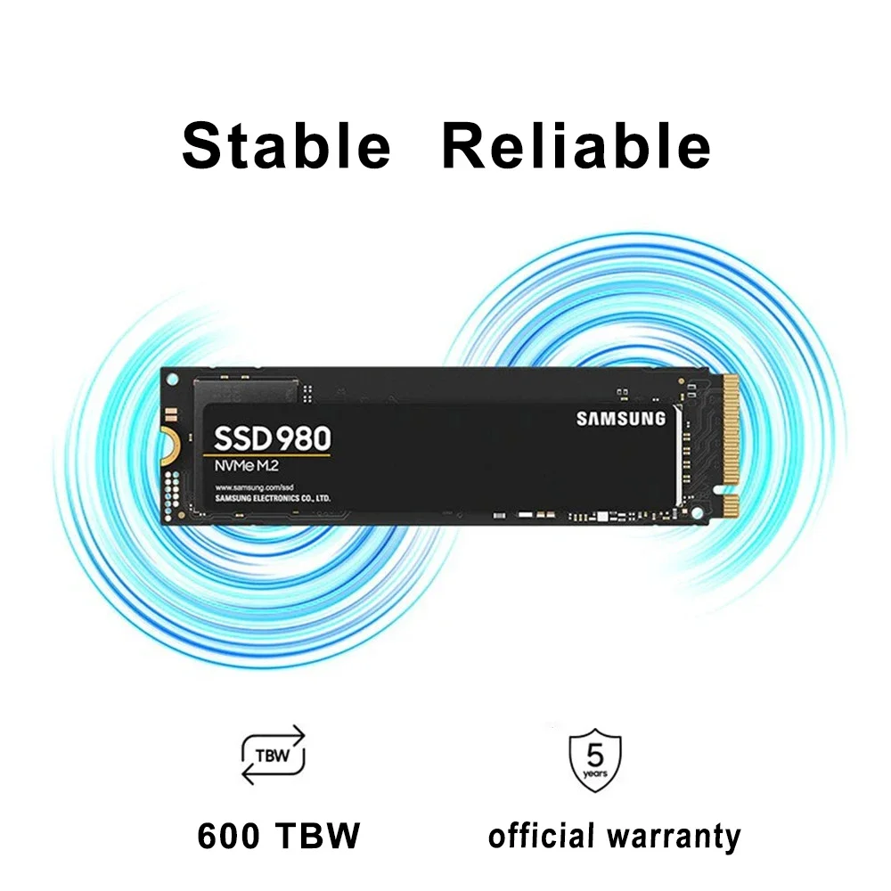 SAMSUNG 1TB 980 250GB M2 2280 SSD Internal Solid State Disk 500GB PCIe Gen 3.0 x 4 NVMe For Desktop Computer 100% Original