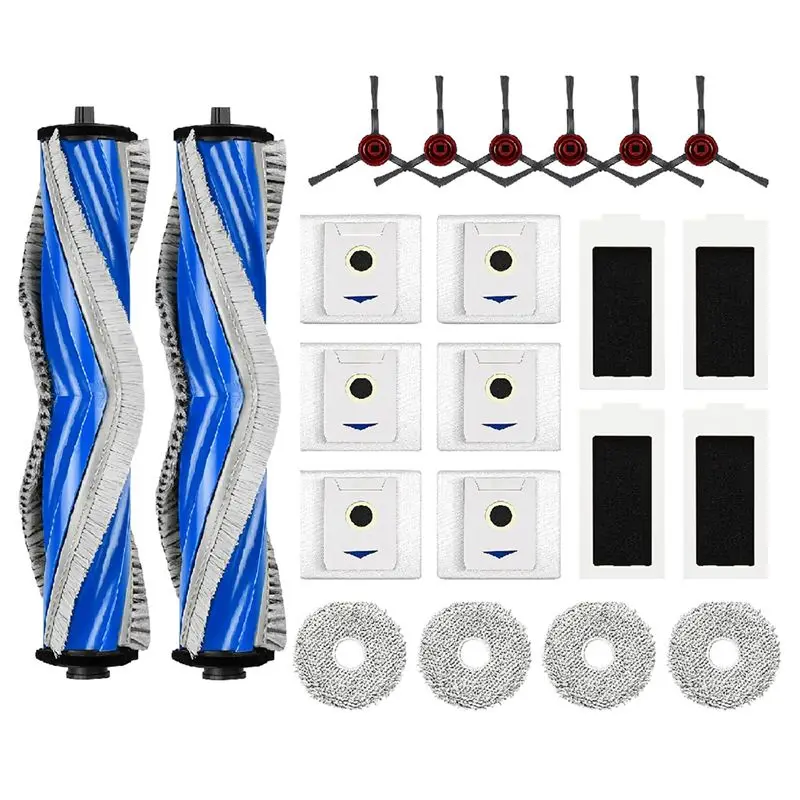 

A98E-For ECOVACS DEEBOT Robot Vacuum Cleaner Roller Brush Filters Cloths Side Brushes Dust Bags Robot Vacuum Cleaner Accessory S
