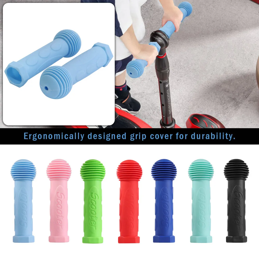 Handlebar Grips Cover Non-Slip Rubber Grip Handle Bike Anti-skid Bicycle Tricycle Skateboard Scooter For Kids Child Scooters