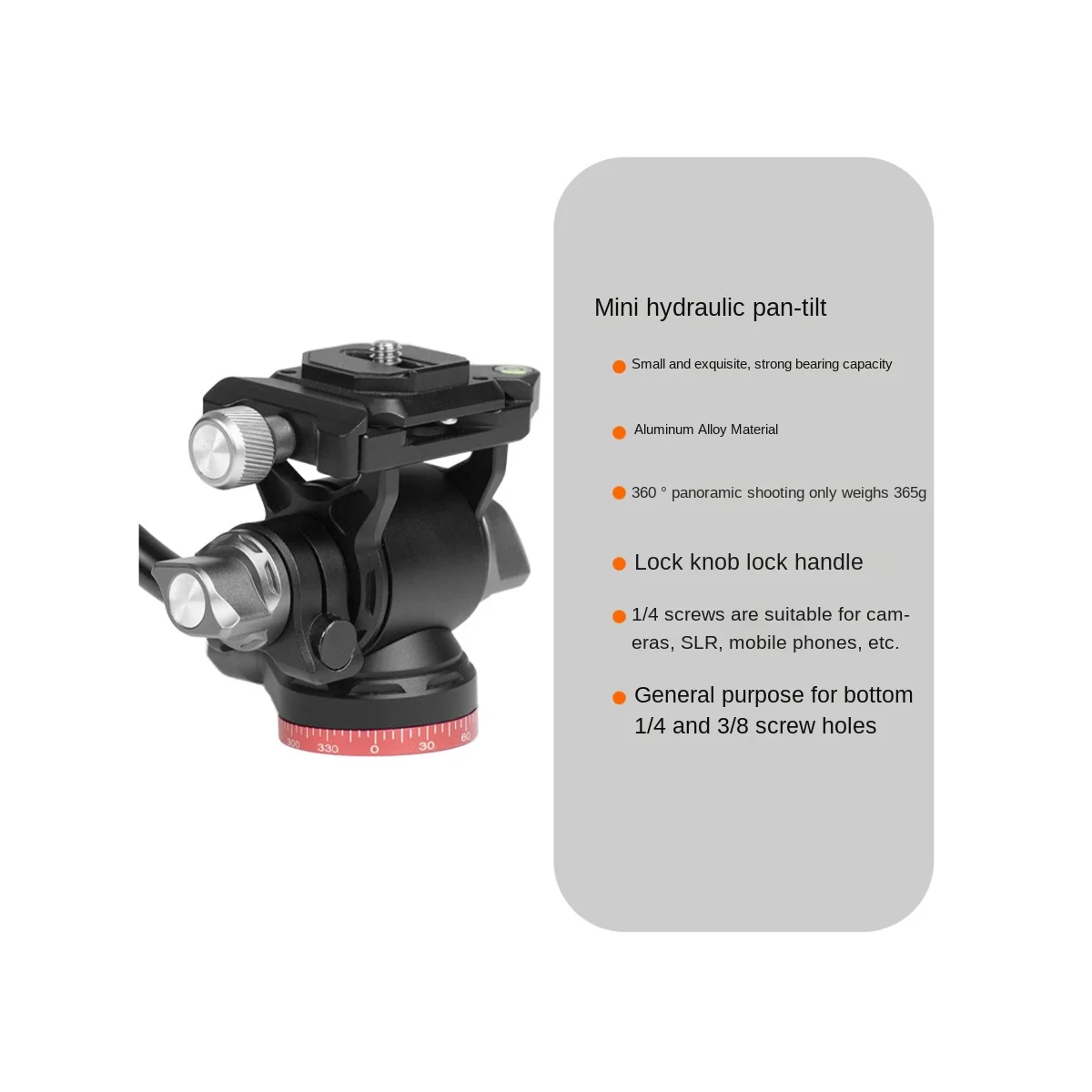 رأس ترايبود بانورامي، رأس ثلاثي بانورامي، رأس تخميد فيديو السوائل الهيدروليكية