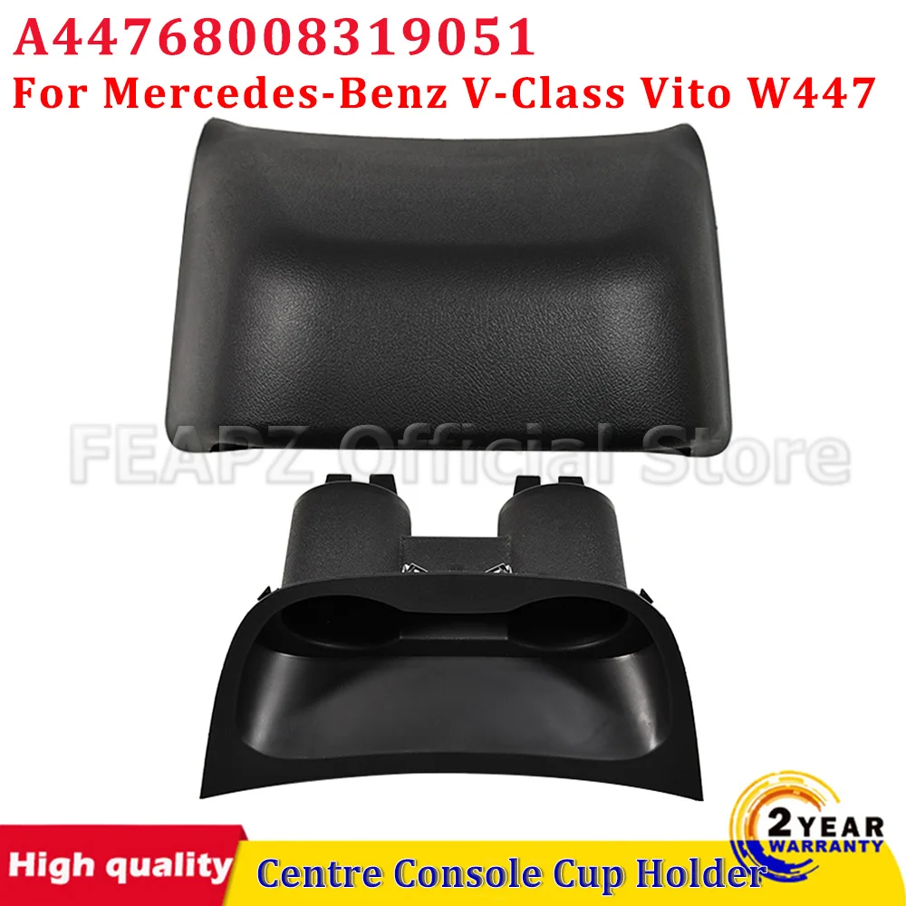 

A44768008319051 For Mercedes Benz Vito For Metris W447 2016-2023 Black Car Central Control Water Cup Holder Panel Storage Box