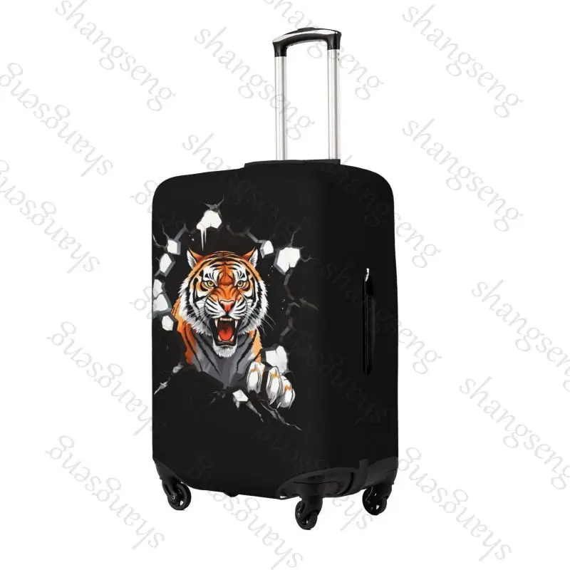 Tiger Lion horse Animals Fun Cracks Thicken Luggage Cover Elasticity Trolley dust cover Suitcase Protection Cover Suitcase Case