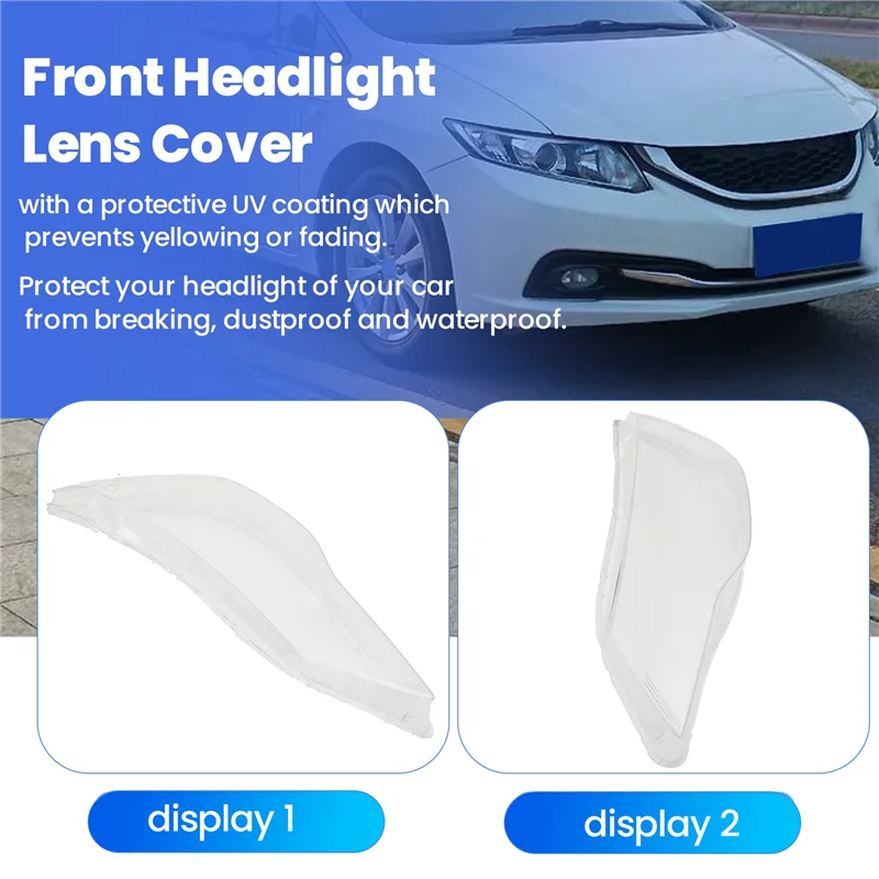 

B07A-для 2006-2015 Honda Civic FD автомобильная фара, крышка объектива, абажур для переднего авто освещения