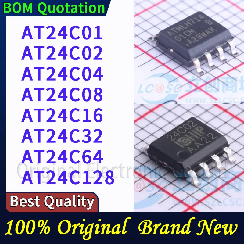 

20pcs/lot AT24C01 AT24C02 AT24C04 AT24C08 AT24C16 AT24C32 AT24C64 AT24C128 In stock Original High quality