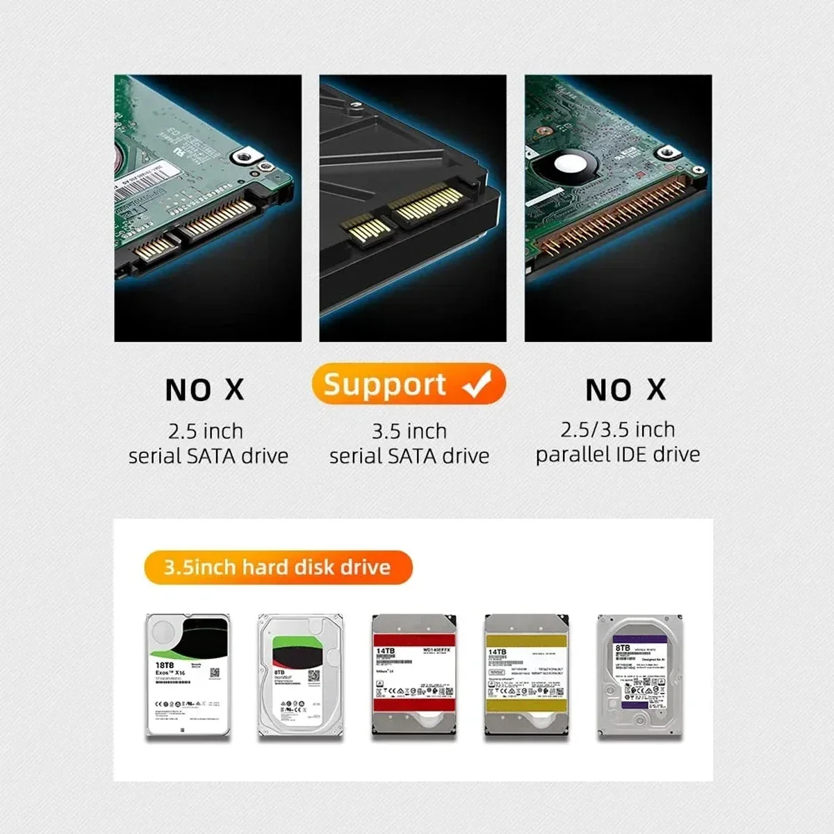 MAIWO 3.5인치 SATA RAID 스토리지 인클로저 USB3.1 Type-C 10Gbps 지원 RAID 0 /1 모드에 대한 듀얼 베이 하드 드라이브 도킹…