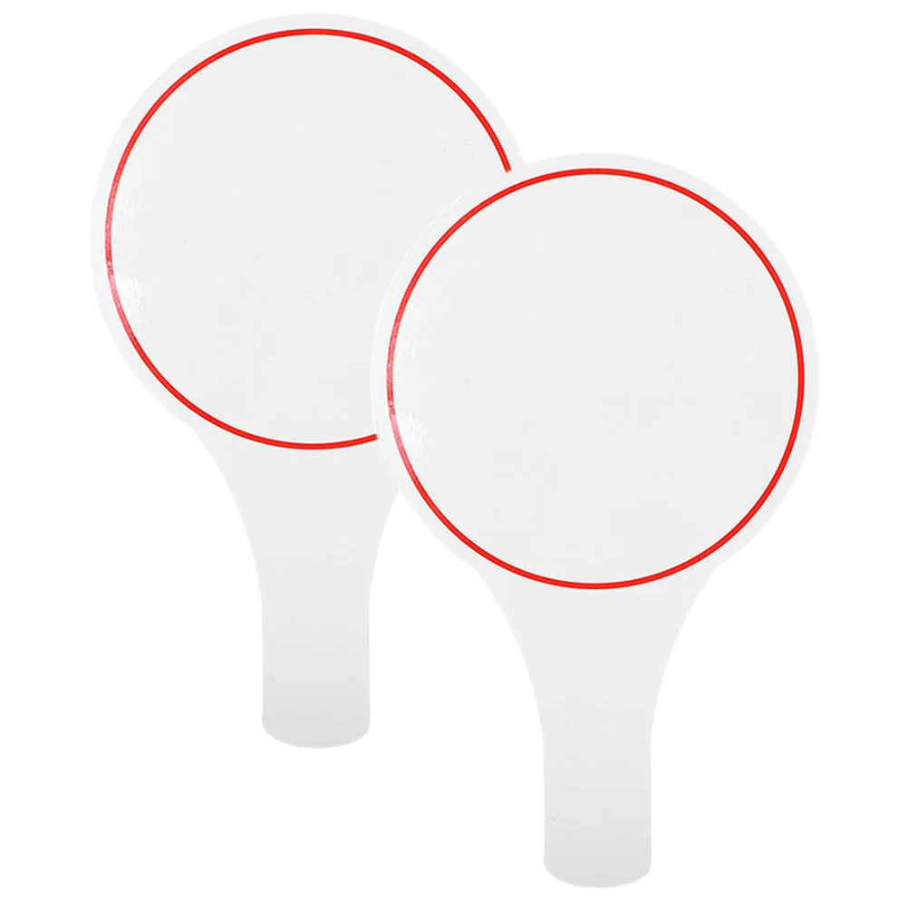 2 Pcs Blank Stickers Score Board Poster White Boards Dry Erase Handheld Sublimation Markers Student