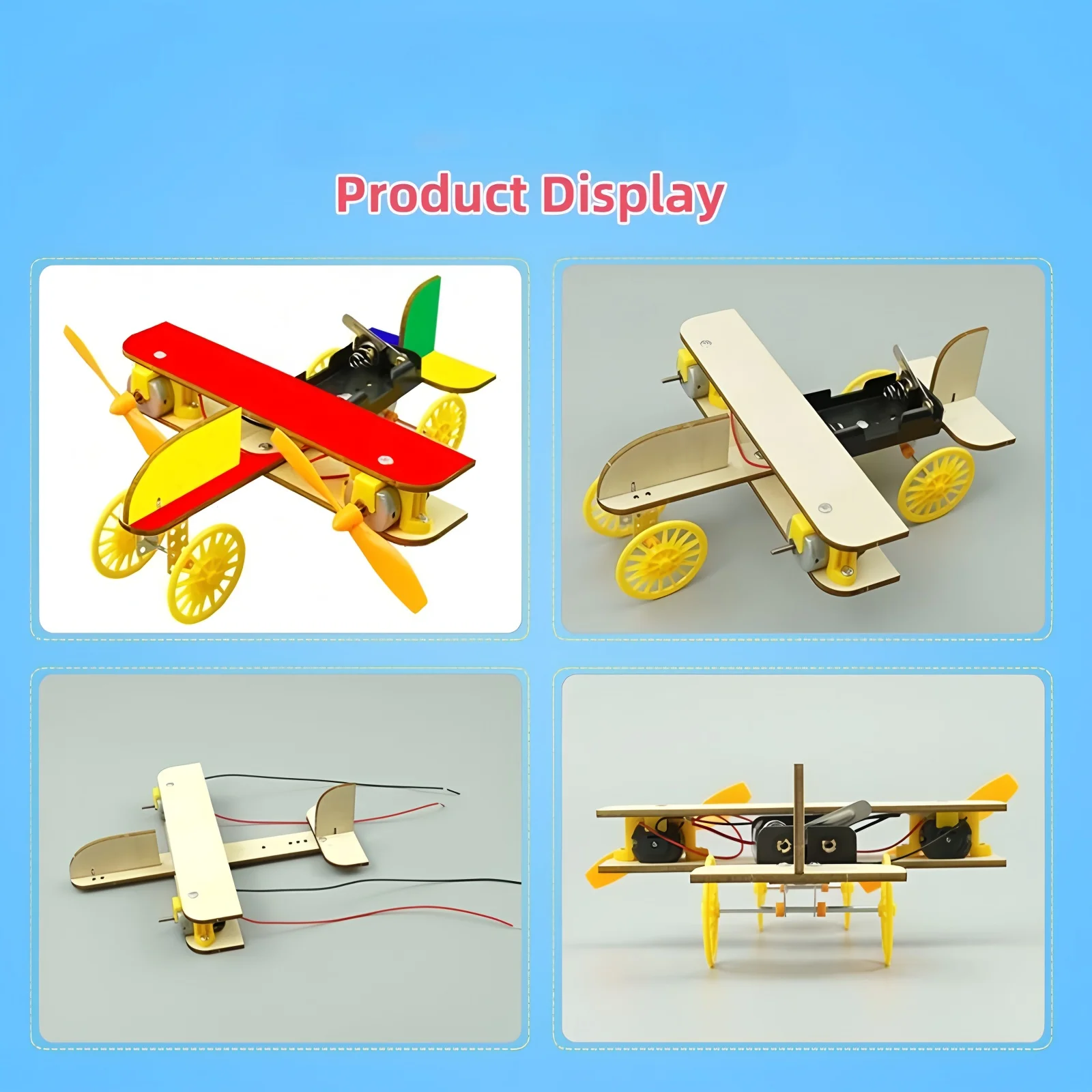 Dziecięce modele samolotów DIY, ręcznie robione modele do montażu, drewniane puzzle 3D, zabawki edukacyjne i prezenty dla dzieci.