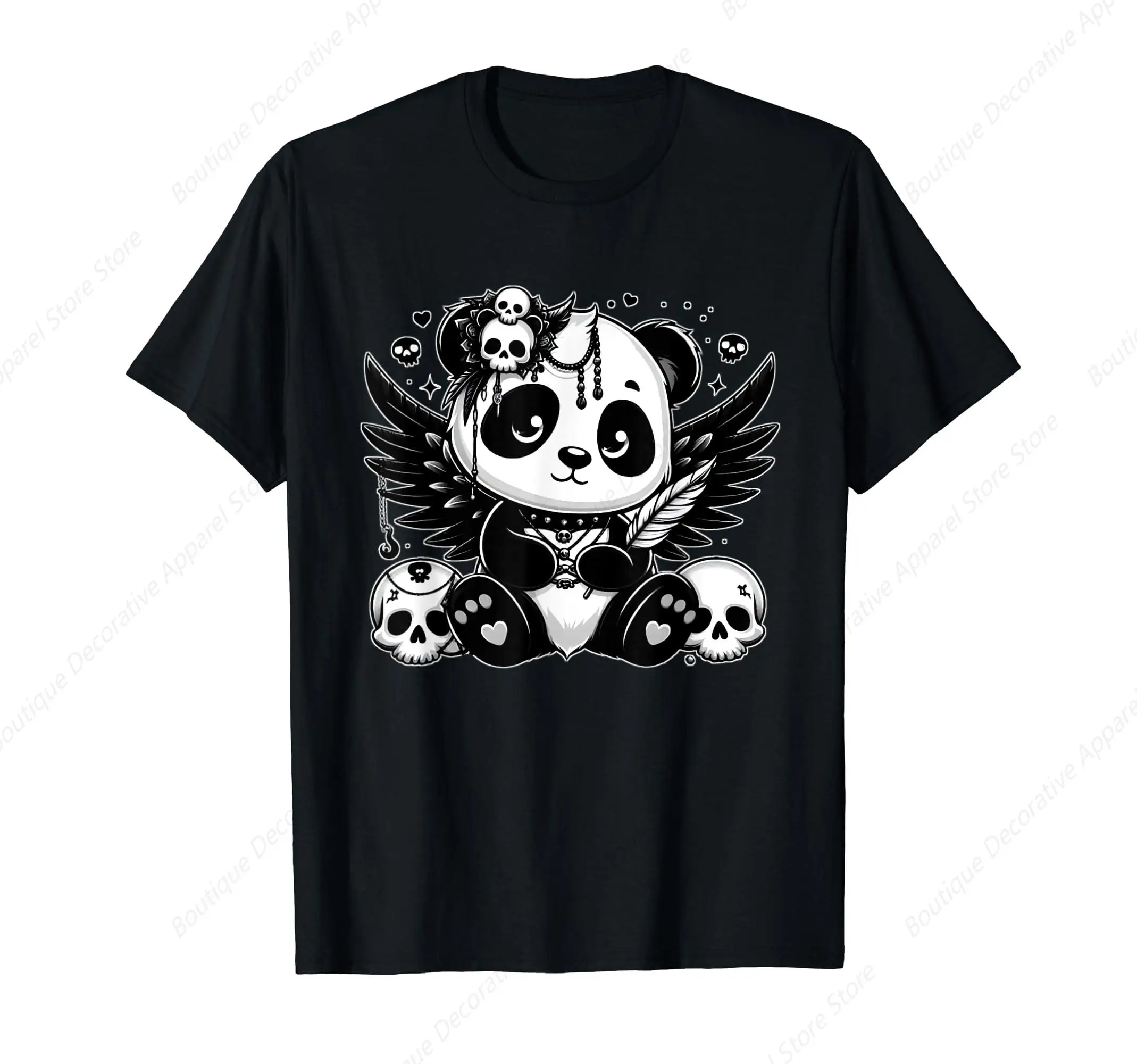 

Gothic Panda Bear Skulls Goth Animal Lovers Panda Design T-Shirt