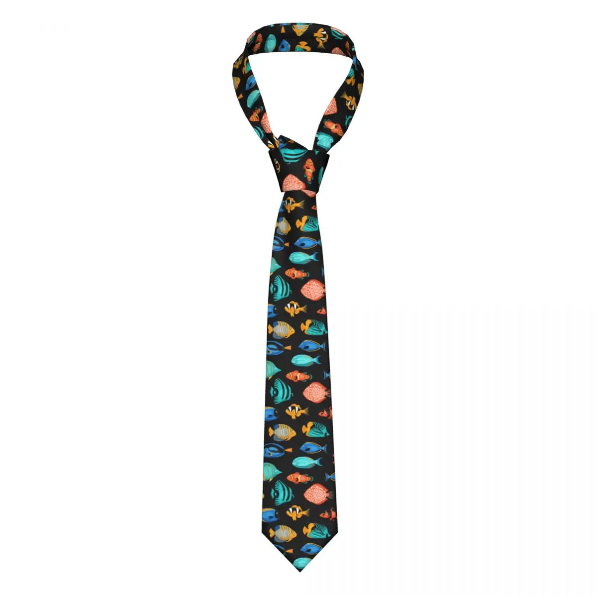 

Mens Tie Slim Skinny Tropical Fish Necktie Fashion Necktie Free Style Men Tie Party Wedding