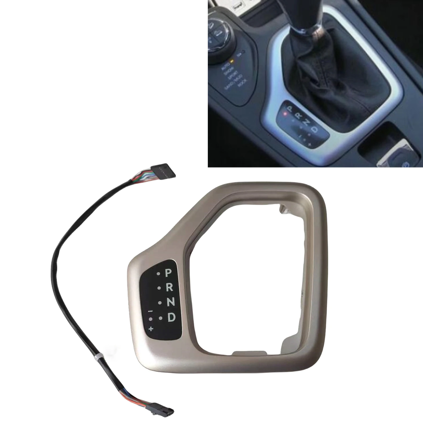 

Auto Transmission Shift Indicator Bezel For Jeep Cherokee 2014 2015 2016 2017 2018 Interior Gear Panel Frame Cover Decorative