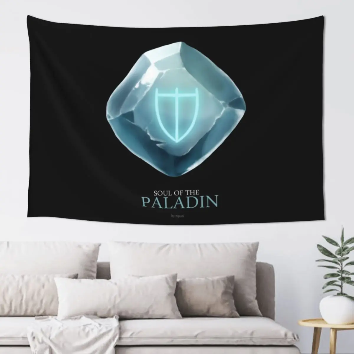 

Soul of the Paladin -black Tapestry Aesthetic Room Decor Korean Things To The Room Tapestry