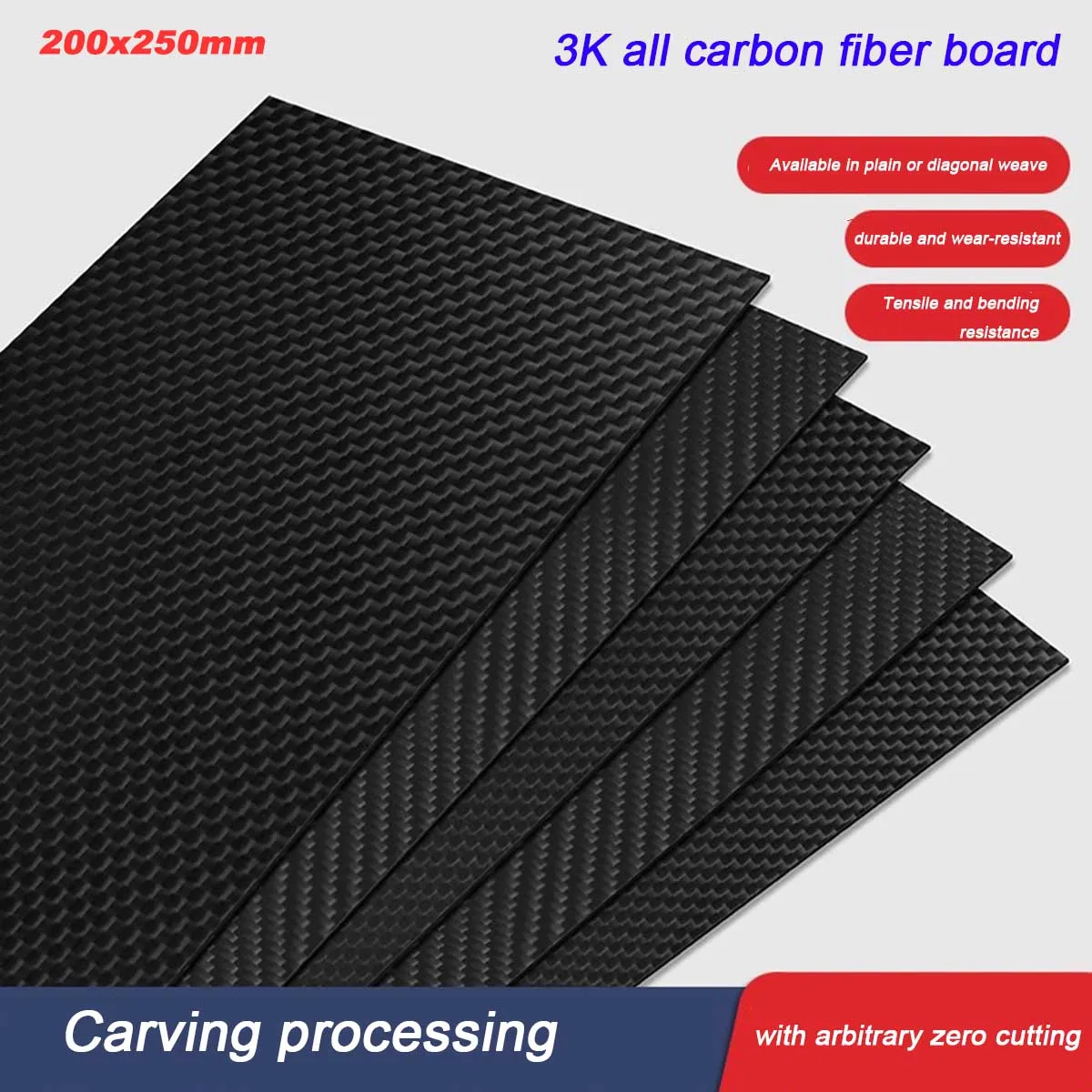 1Pcs 200X250Mm 3K H…