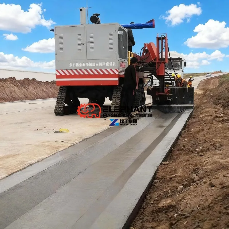 Hydraulic Concrete Curb Machine Slipform Paving Equipment with Adjustable Curb Width for Infrastructure Projects