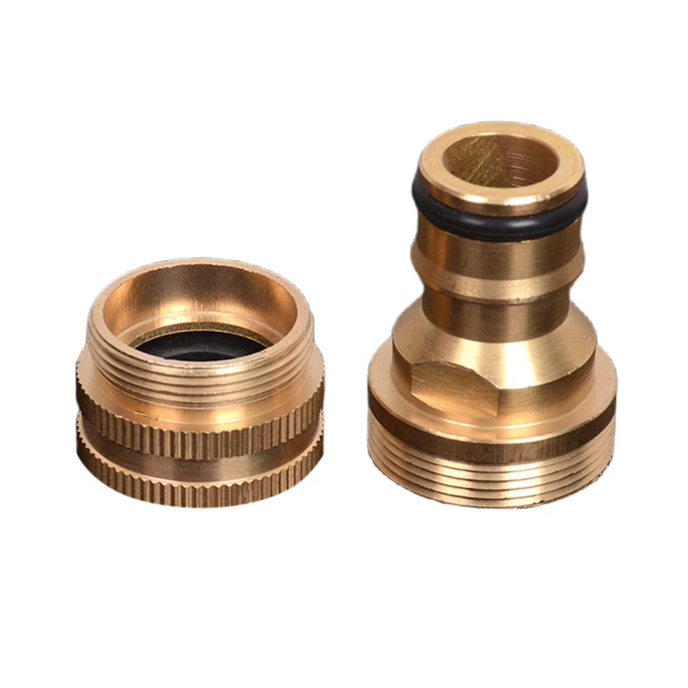 Adaptador de manguera Universal de latón, accesorio de unión de tubería de 21mm, conector de grifo de agua, accesorio para tubería de jardín, tubo de lavadora de coche, 2 uds.