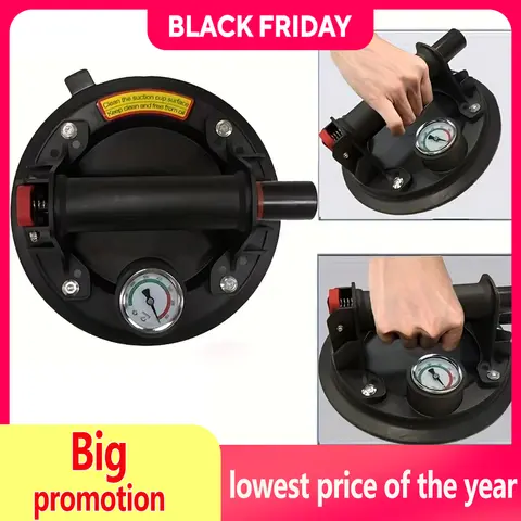 Heavy-duty 8-inch vacuum sucker lifter - 550 lb load capacity, leak-proof for glass, tile and stone handling 1pcs/2pcs