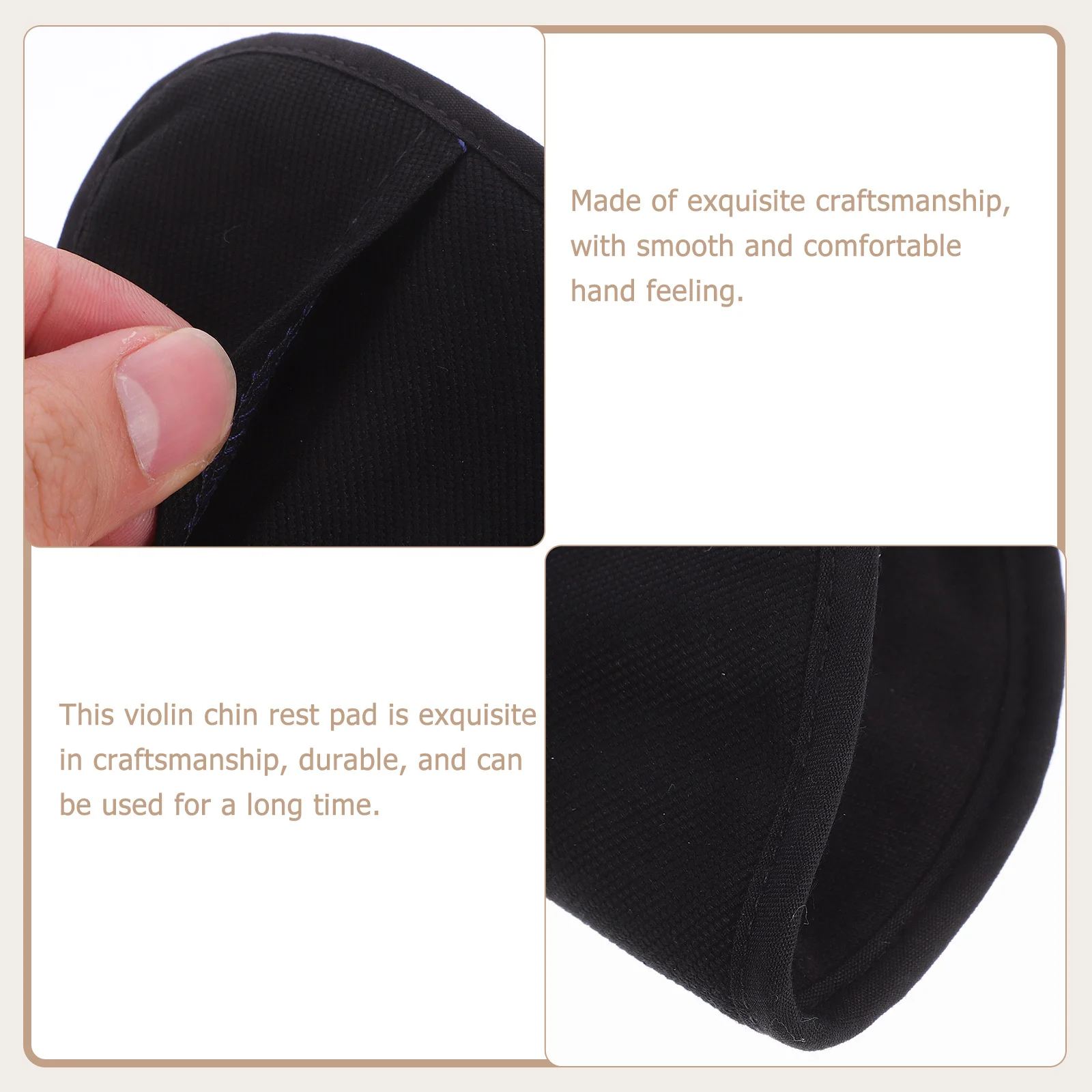 

Violin Chin Rest Pad Soft Comfortable Sweat-Absorbing Protection For Violinists Durable Chin Support Accessory Wood Style Design