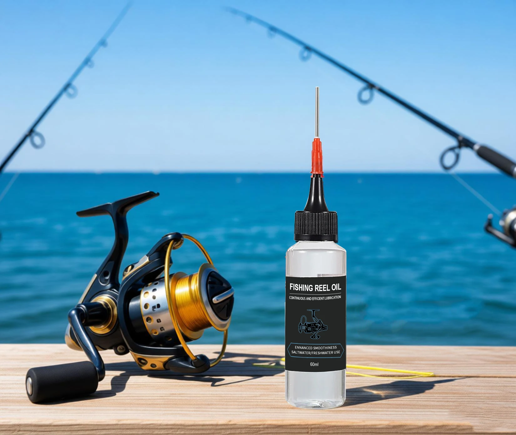 60ml Fishing Reel Oil with Precision Needle Reel Lubricant for Smooth Casting and Corrosion Protection Saltwater Freshwater Use gallery 5