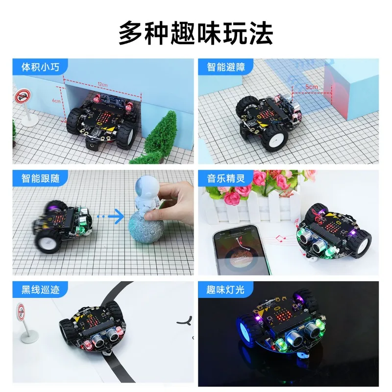 Smart car kit graphical programming education AI vision wifi video robot python