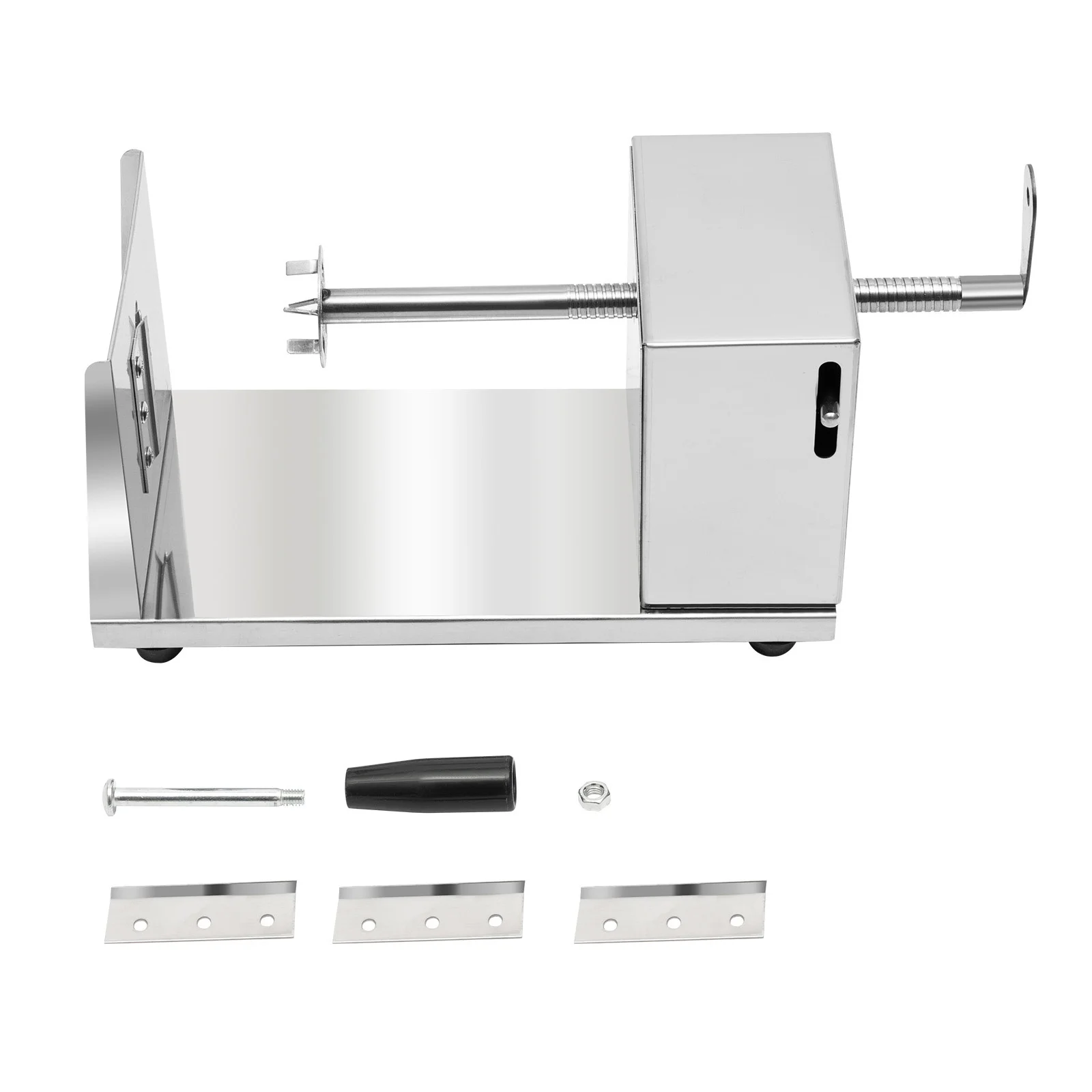Manual Potato Slicer Spiral Cutter 430 Stainless Steel Potato Tower Maker Tornado Potato Twister Machine for Home Kitchen Snack Stand DIY Curly Fries