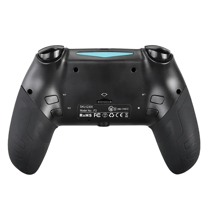 ABKN-وحدة تحكم بلوتوث لاسلكية لوحدة تحكم ألعاب PS4/PS4 Slim/Pro عصا التحكم مع زر توربو قابل للبرمجة متين -Bl