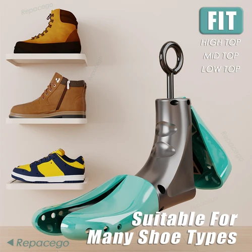 Imagen 2 del producto Repacego 1/2 Uds ensanchador de zapatos árboles universales Unisex mujeres hombres longitud ajustable ancho expansor superior extensor Keeper