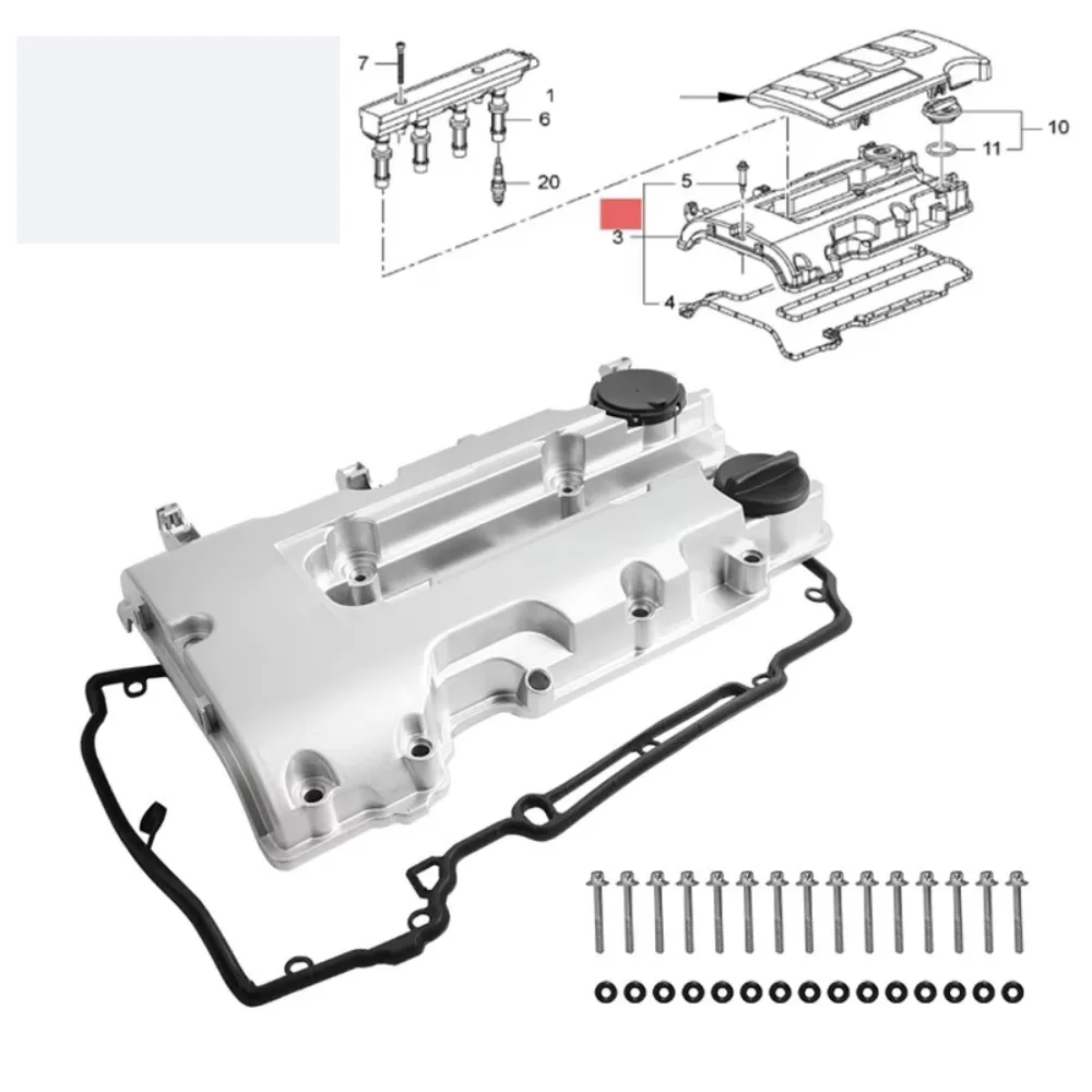 

25198874 55573746 nueva cubierta de válvula de motor de aluminio para Vauxhall/Opel ASTRA 1,4 T/Buick Encore/Chevy Cruze Sonic 1