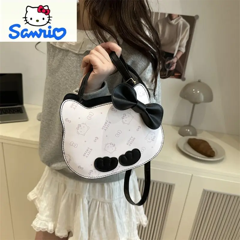 

Sanrio Fashion High Quality PU Versatile Sweet Handbag, Ladies' Cute Cartoon Hello Kitty Multi functional Storage Crossbody Bag