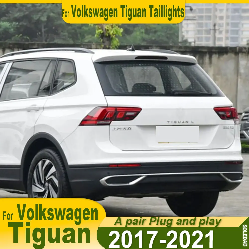 

Задний светодиодный фонарь для VW Tiguan 2017-2021: новый стоп-сигнал, сигнал торможения, ДХО, задний ход, автомобильные аксессуары