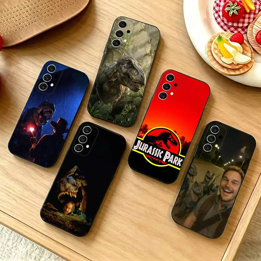 J‑Jurassic World Dino‑o Shockproof Black Cell Phone Cover, Fit for Samsung S20,S21,S22,S23,S24,S25,S26,Ultra,Plus,FE,Lite