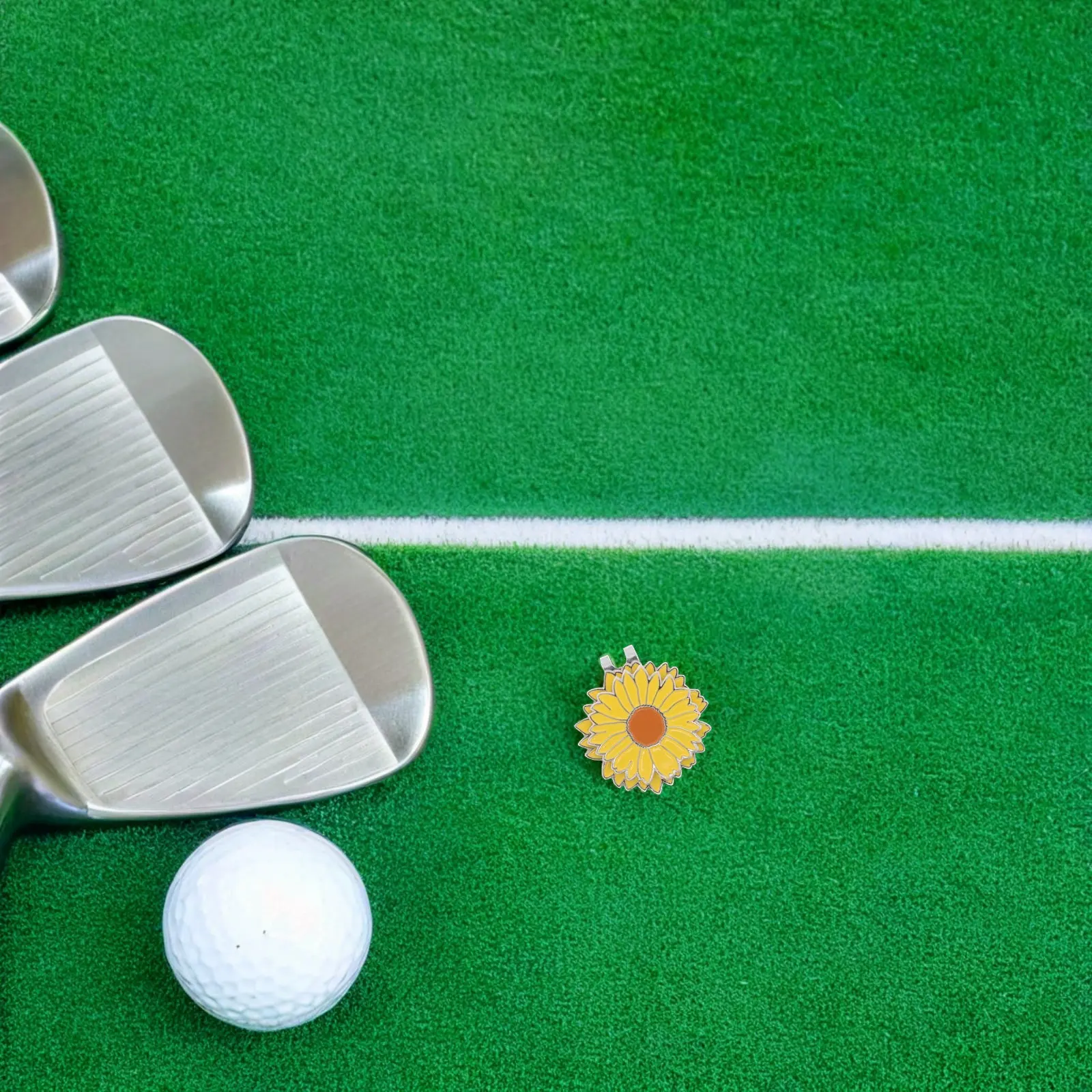 Golf Hat Clip Flower Ball Marker Metal Hat Retainer Clip for Caps Visors Universal Fit Stylish Golf Marker Accessory