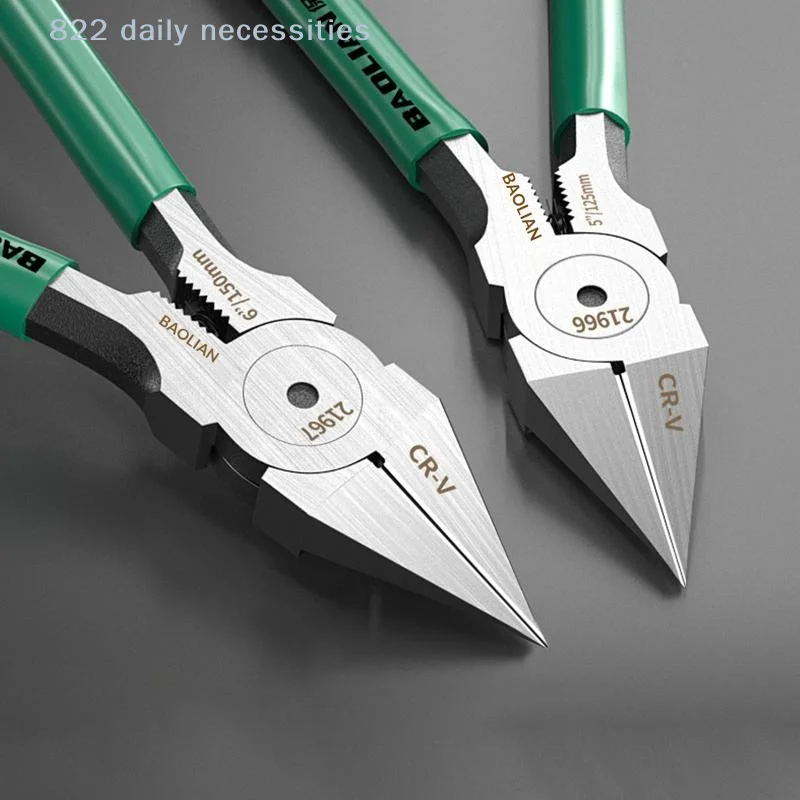 Industrial Grade Electrician Small Diagonal Pliers High Hardness Sharp Side Mouth Manual Tool for Plumbers And Craftsmen