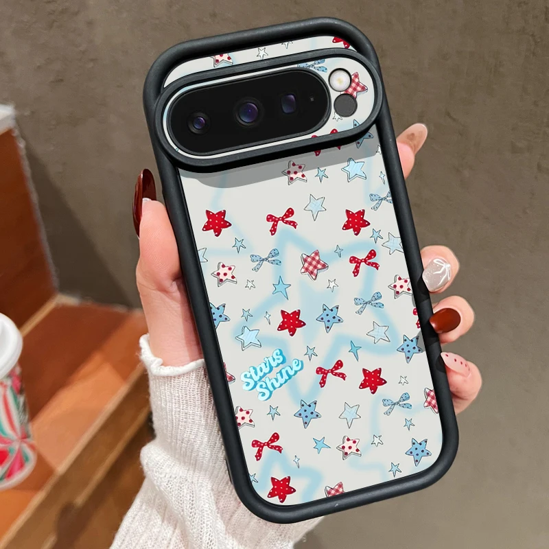 Bunte Sterne Schleife TPU Handyhülle für Google Pixel 9 10 Pro XL 10 9 8 Pro 9A 8A 7A stoßfeste Silikonhülle für Pixel 7 8 Pro