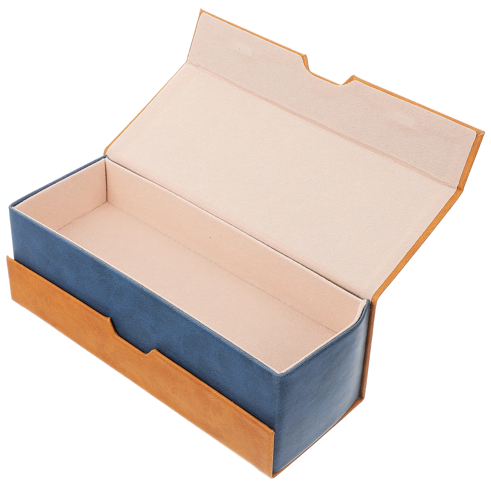 

Glasses Case Double Layer Protective Portable Brown Sunglasses Travel Eyeglasses Box Fine Fleece Dustproof Eyewear