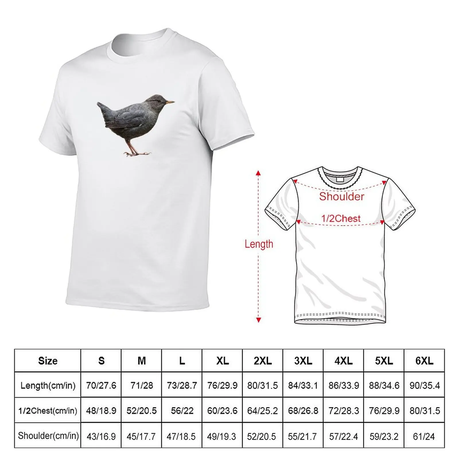 American Dipper Color Design T-Shirt cotton man t-shirts Luxury man funny t shirts men