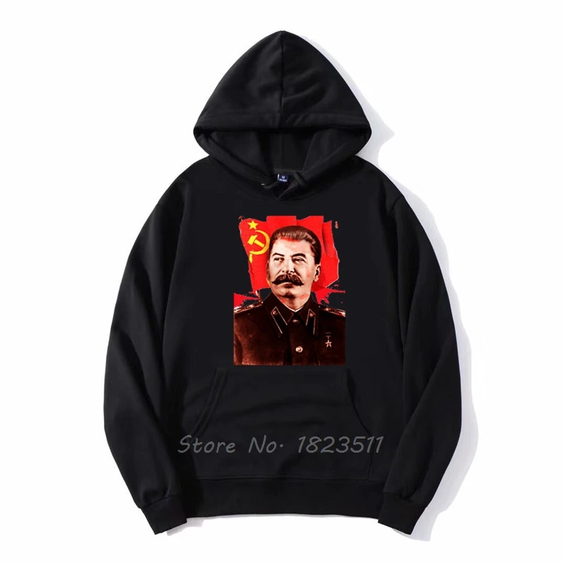 Fashion Hot Sale Joseph Stalin Communist Propaganda Hoodie Men Print Men Spring Autumn Fleece Hoody Hoodies Sweatshirt